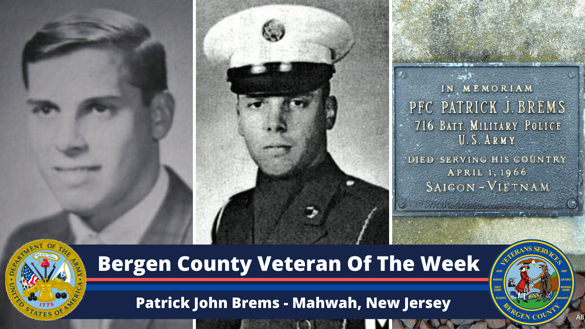 Read more about the article Bergen County Veteran of the Week: Patrick John Brems
